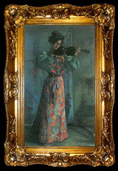 framed  Lovis Corinth Die Geigenspielerin, ta009-2